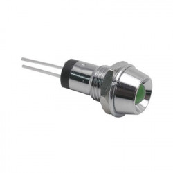 LED 5MM GREEN W/METAL...