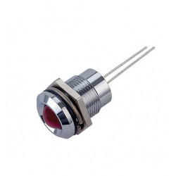 LED 8MM RED W/ METAL HOLDER