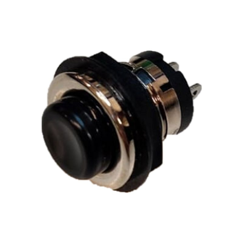 PUSH BUTTON MOMENTARY 14.5MM METAL SWITCH BLACK N/O MS-356M