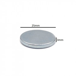 MAGNET DISC NEODYMIUM D25X3MM