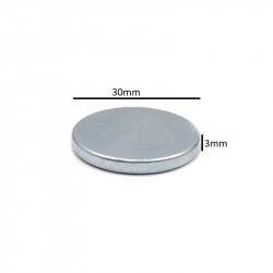 MAGNET DISC NEODYMIUM D30x3MM