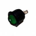 ROCKER ROUND SPST SWITCH ON-OFF W/LAMP (GREEN) R13-112