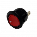 ROCKER ROUND SPST SWITCH ON-OFF W/LAMP (RED) R13-112