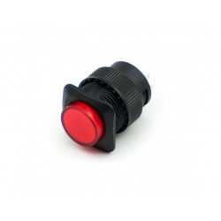 PUSH BUTTON, 16MM RED LED,...