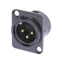 NEUTRIK, XLR 3 POLE MALE CHASSIS SOLDER, NC3MPP