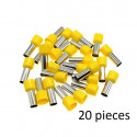 FERRULE TERMINALS E2508 (14AWG) YELLOW 20PCS/PKG