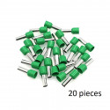 FERRULE TERMINALS E0508 (22AWG) GREEN 20PCS