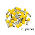 FERRULE TERMINALS E0508 (22AWG) YELLOW 20PCS