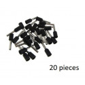 FERRULE TERMINALS E2508 (14AWG) BLACK 20PCS