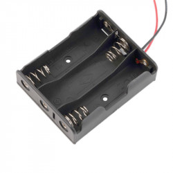 BATTERY HOLDER, AAx3, w/WIRE