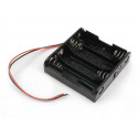 BATTERY HOLDER, AAx4, SIDE BY SIDE, w/WIRE