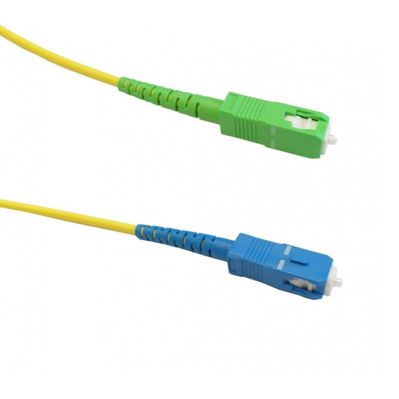 SINGLEMODE SIMPLEX SC/UPC TO SC/APC 9 MICRON FIBER CABLE 15