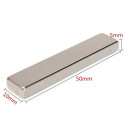 MAGNET, RECTANGULAR, N35, 50MM (L) X 10MM (W) X 5MM (H)