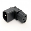 IEC C14 (F) TO IEC C13 (M) VERTICAL UPRIGHT ANGLE ADAPTER