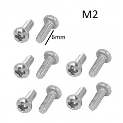 SCREW M2X6MM ROUND 10PCS