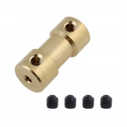 BRASS SHAFT COUPLER 3MM TO 5MM