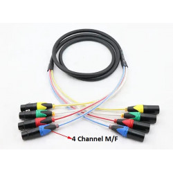 4 CHANNEL XLR MALE TO XLR...