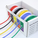 STRANDED HOOK UP WIRE KIT (A), 22AWG UL1007, 30FT, 5 COLOURS