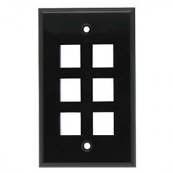 WALL PLATE 6 JACK SJ706BK...