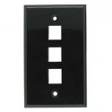 WALL PLATE 3 JACK SJ703BK BLACK