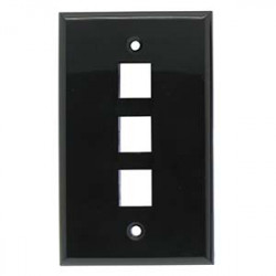 WALL PLATE 3 JACK SJ703BK...