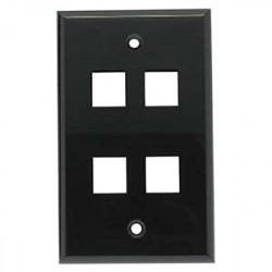 WALL PLATE 4 JACK SJ704BK...