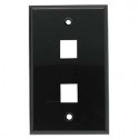 WALL PLATE 2 JACK SJ702BK BLACK