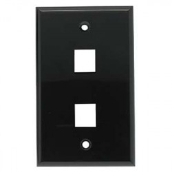 WALL PLATE 2 JACK SJ702BK...