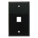 WALL PLATE 1 JACK SJ701 BLACK