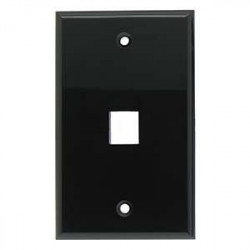 WALL PLATE 1 JACK SJ701 BLACK