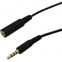 AUDIO CABLE, 3.5MM 4-POLE TRRS M/F EXTENSION 1M