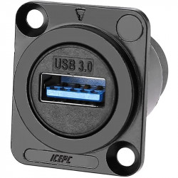 PANEL MOUNT, USB3.0, A/A, F/F 