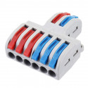 SNAP LEVER-NUT CONNECTOR 2 TO 6-POS SPLITTER 28-12AWG SPL-62
