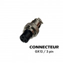 GX12, MINI DIN, METAL, INLINE, 3P, (F) 12MM OD