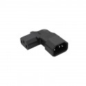 IEC C14 (F) TO IEC C13 (M) RIGHT ANGLE ADAPTER