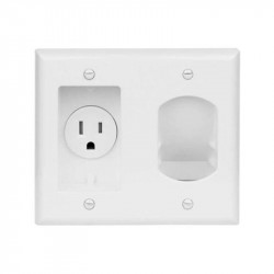 WALL PLATE, 2 GANG LOW...