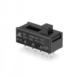 SLIDE SWITCH, DP3T, 125VAC...