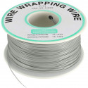 SILVER COATED WIRE-WRAPPING WIRE, GREY, 30AWG, 660FT