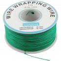 SILVER COATED WIRE-WRAPPING WIRE, GREEN, 30AWG, 660FT