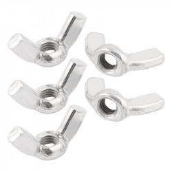 M4 WING NUTS, 5PCS/PKG