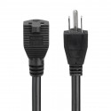 POWER EXTENSION CORD, NEMA5-15P TO NEMA5-15R, 25FT 16AWG
