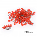 FERRULE TERMINALS E2508 (14AWG) RED 20PCS/PKG