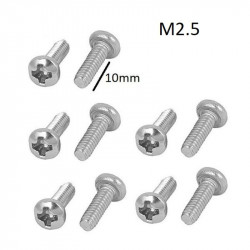 SCREW M2.5X10MM ROUND...