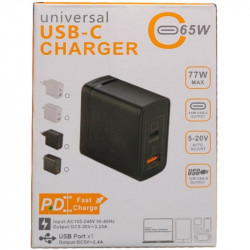 USB-C 65W PD CHARGER + 12W...