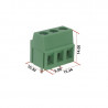 PCB TERMINAL BLOCK, KF128-5.08-3P, 5.08MM PITCH, 300V 10A, 4PCS/PKG