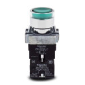 PUSH BUTTON MOMENTARY, N/O, GREEN, XB2BW33B1C, 24V INDICATOR