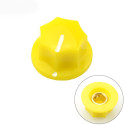 KNOB, FLUTED MXR STYLE, 15.5X11.5MM, YELLOW