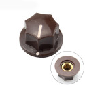 KNOB, FLUTED MXR STYLE, 15.5X11.5MM, BROWN