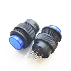 PUSH BUTTON 3V BLUE LED,...