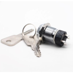 KEY SWITCH, DPST, 125V 4A,...